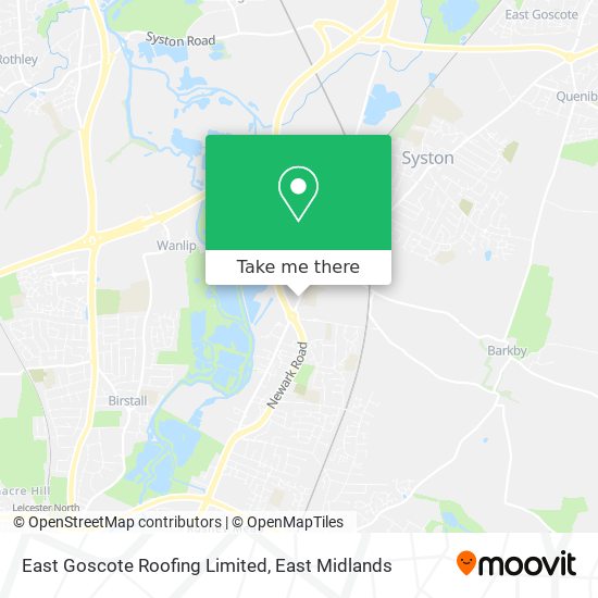 East Goscote Roofing Limited map
