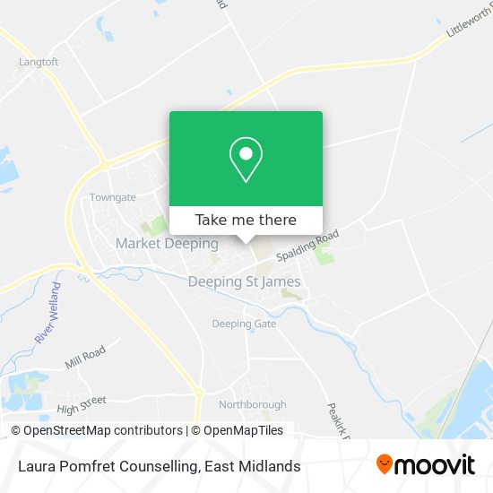 Laura Pomfret Counselling map