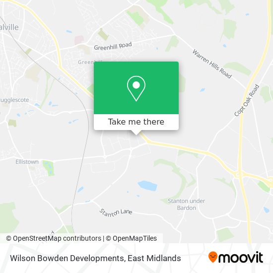 Wilson Bowden Developments map