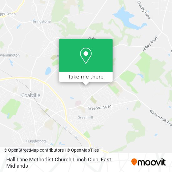 Hall Lane Methodist Church Lunch Club map