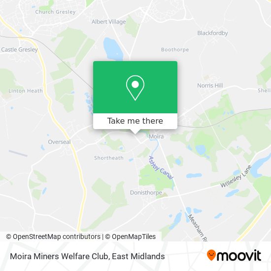 Moira Miners Welfare Club map