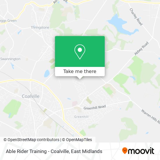 Able Rider Training - Coalville map