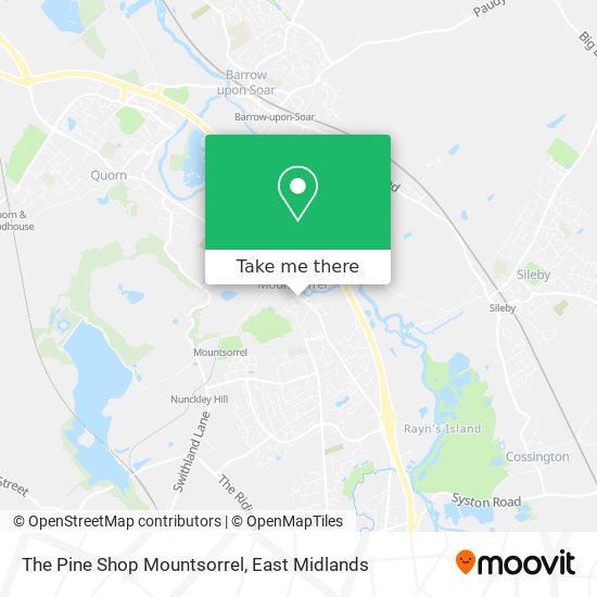 The Pine Shop Mountsorrel map