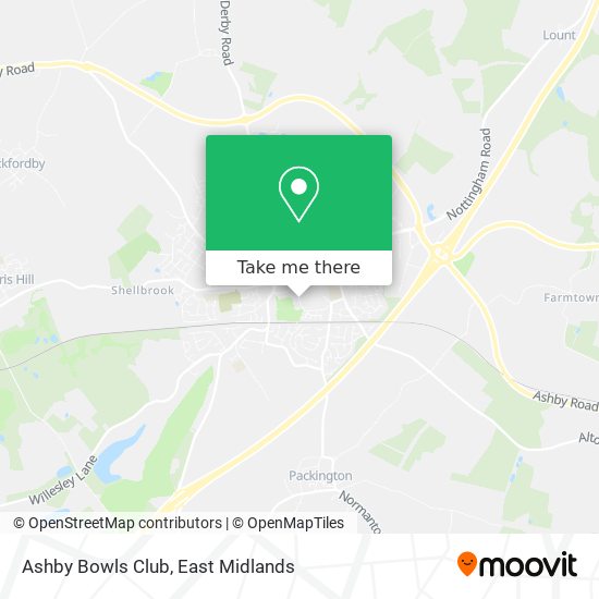 Ashby Bowls Club map