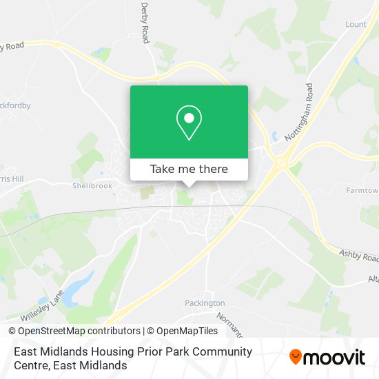 East Midlands Housing Prior Park Community Centre map