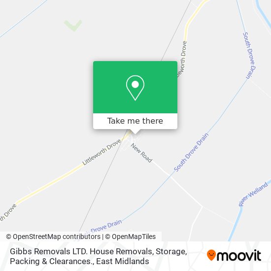 Gibbs Removals LTD. House Removals, Storage, Packing & Clearances. map