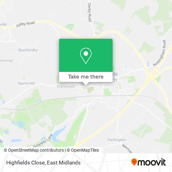 Highfields Close map