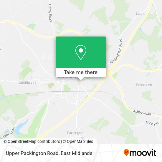 Upper Packington Road map
