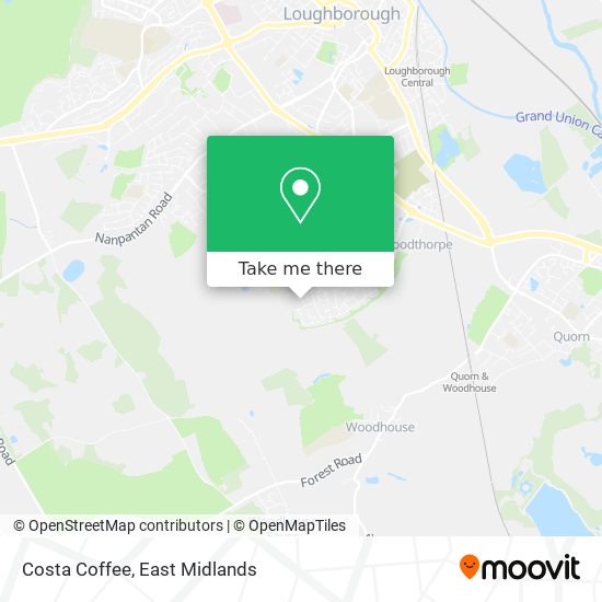 Costa Coffee map