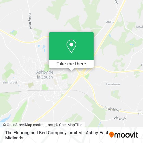 The Flooring and Bed Company Limited - Ashby map