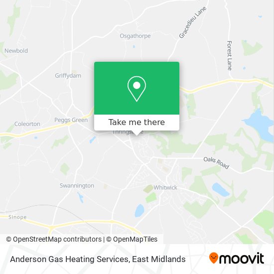 Anderson Gas Heating Services map