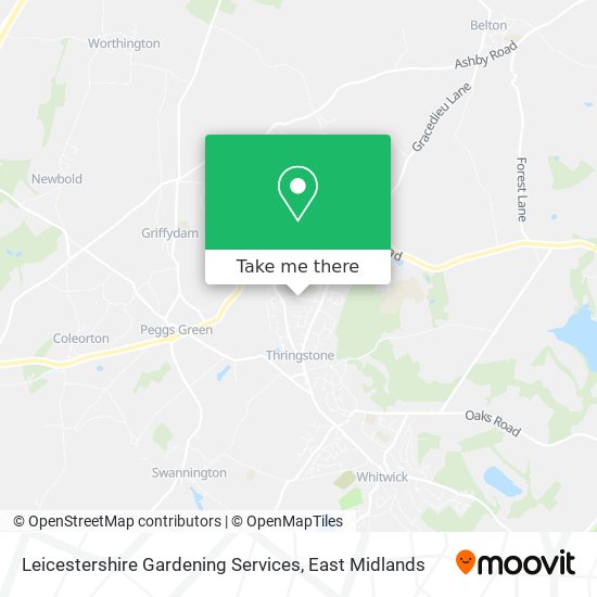 Leicestershire Gardening Services map