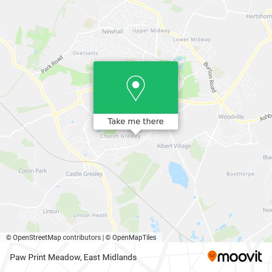 Paw Print Meadow map