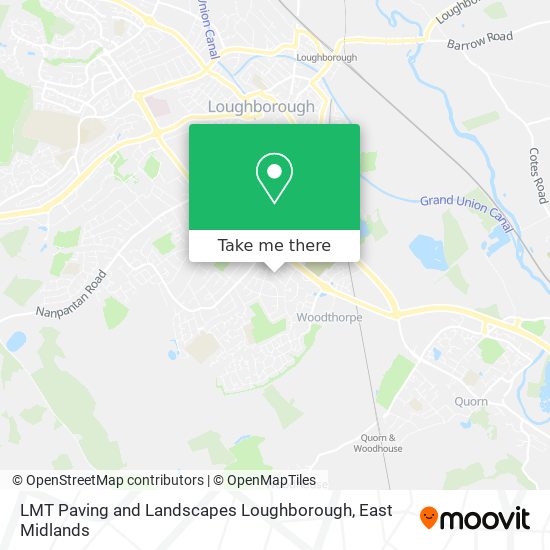 LMT Paving and Landscapes Loughborough map