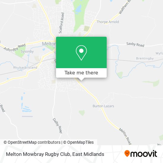 Melton Mowbray Rugby Club map