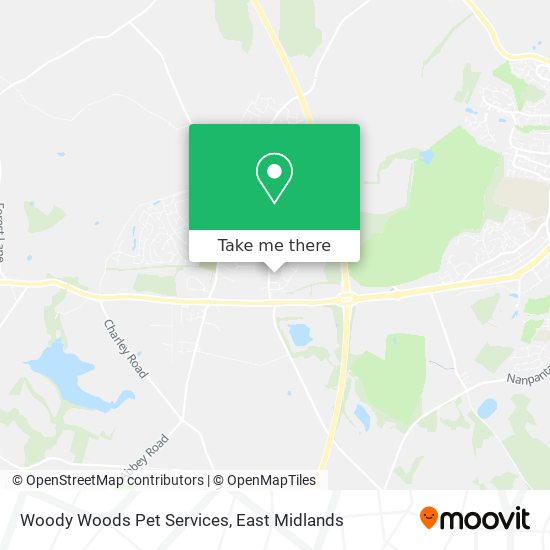 Woody Woods Pet Services map