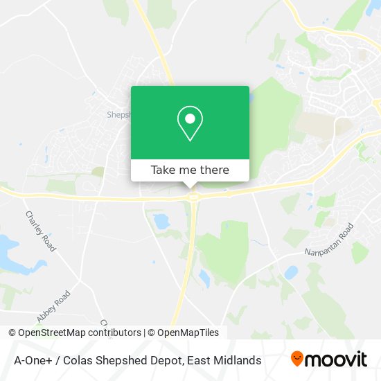A-One+ / Colas Shepshed Depot map