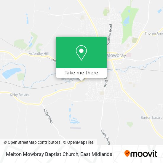 Melton Mowbray Baptist Church map