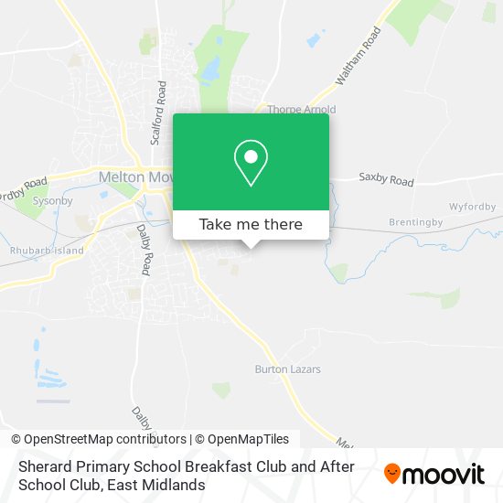 Sherard Primary School Breakfast Club and After School Club map