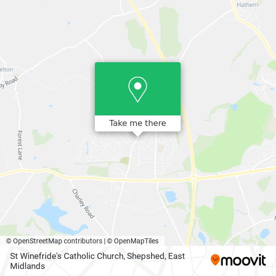 St Winefride's Catholic Church, Shepshed map