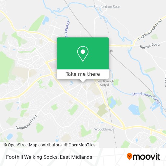Foothill Walking Socks map