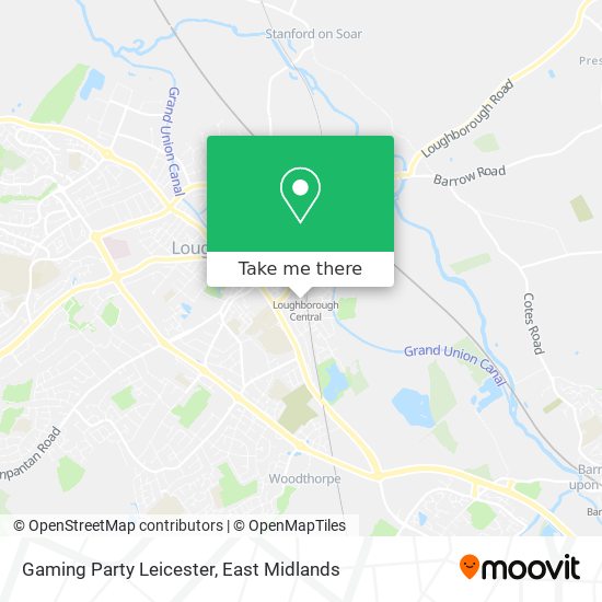 Gaming Party Leicester map