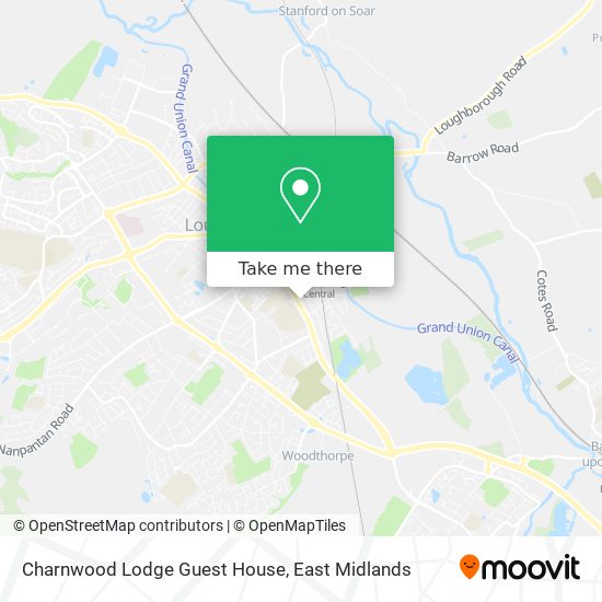 Charnwood Lodge Guest House map