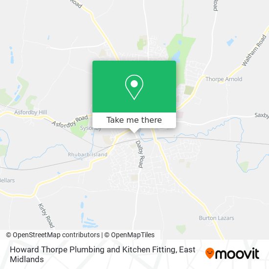 Howard Thorpe Plumbing and Kitchen Fitting map