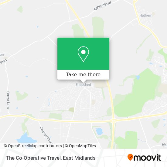 The Co-Operative Travel map
