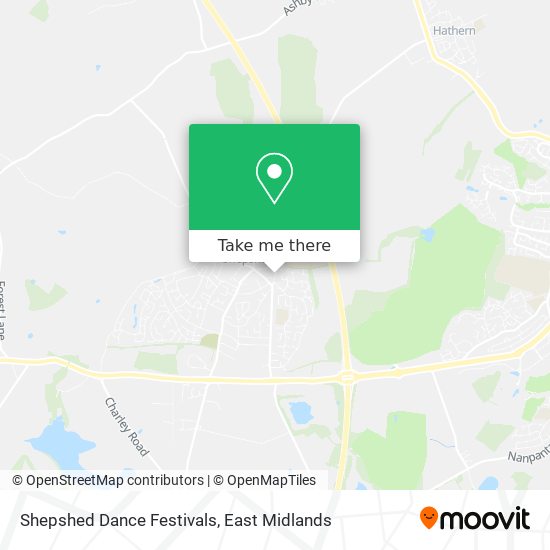 Shepshed Dance Festivals map