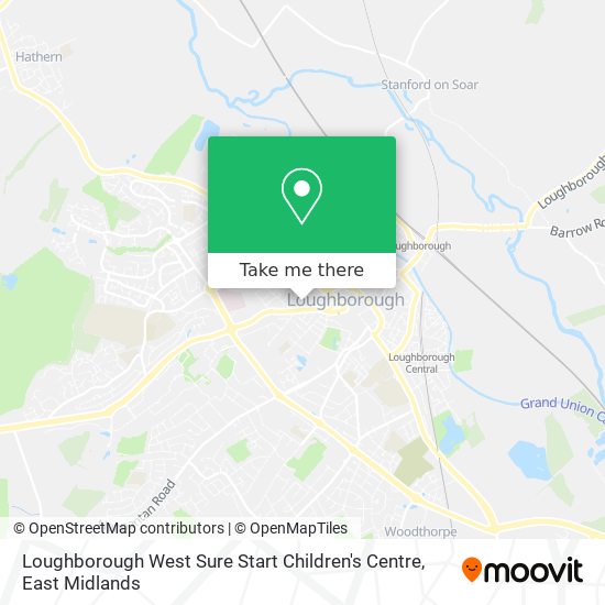 Loughborough West Sure Start Children's Centre map