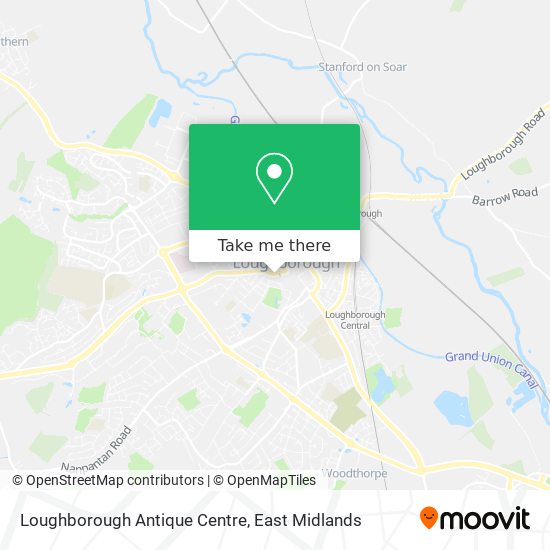 Loughborough Antique Centre map