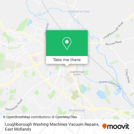 Loughborough Washing Machines Vacuum Repairs map