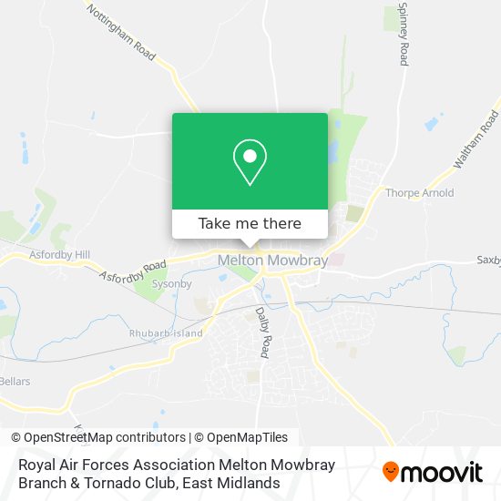 Royal Air Forces Association Melton Mowbray Branch & Tornado Club map