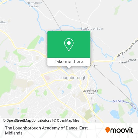 The Loughborough Academy of Dance map