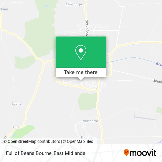 Full of Beans Bourne map