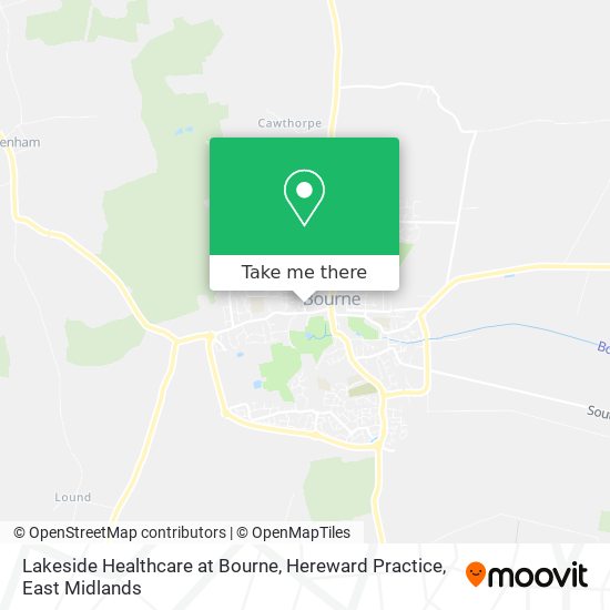 Lakeside Healthcare at Bourne, Hereward Practice map