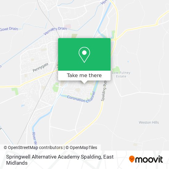 Springwell Alternative Academy Spalding map