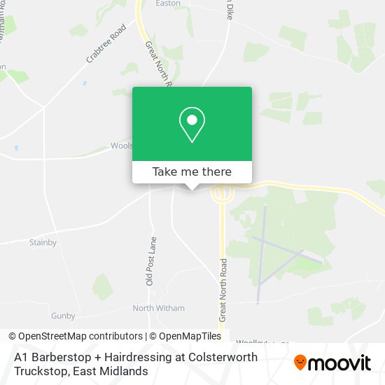 A1 Barberstop + Hairdressing at Colsterworth Truckstop map