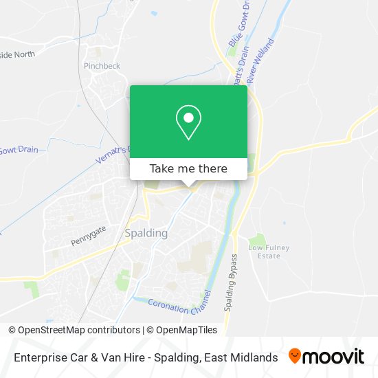 Enterprise Car & Van Hire - Spalding map