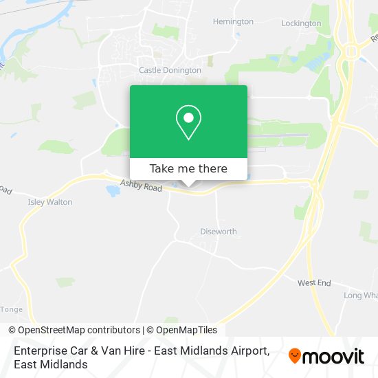 Enterprise Car & Van Hire - East Midlands Airport map