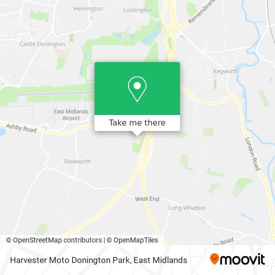 Harvester Moto Donington Park map