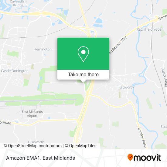 How to get to AmazonEMA1 in North West Leicestershire by bus?