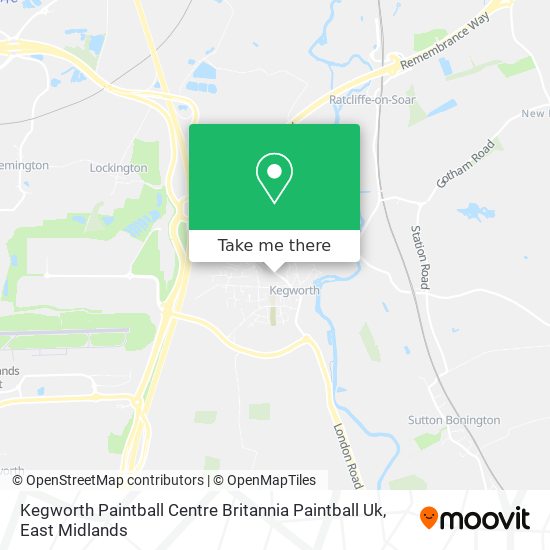 Kegworth Paintball Centre Britannia Paintball Uk map