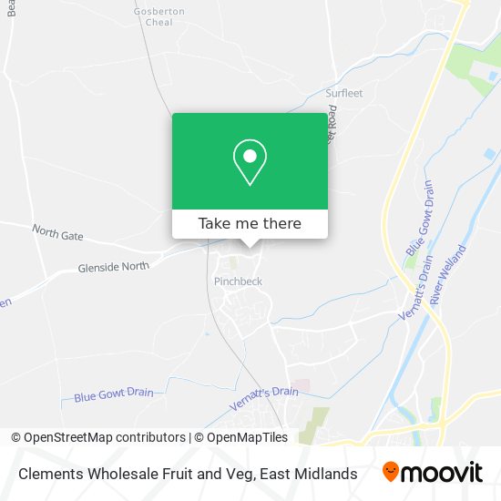 Clements Wholesale Fruit and Veg map