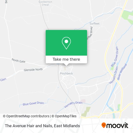 The Avenue Hair and Nails map