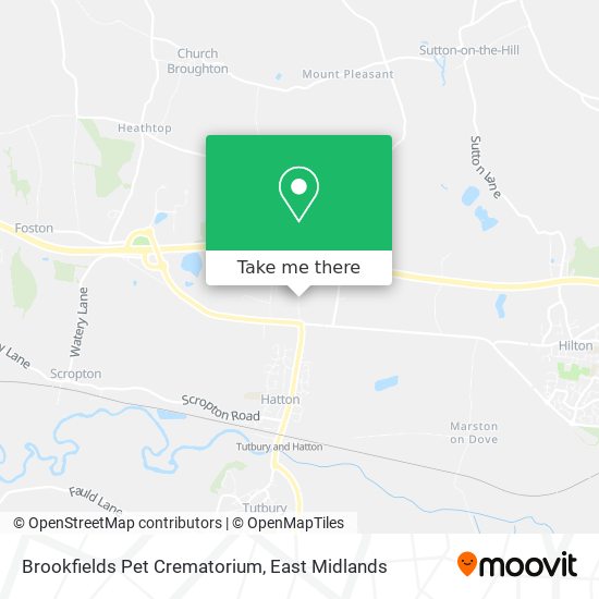 Brookfields Pet Crematorium map