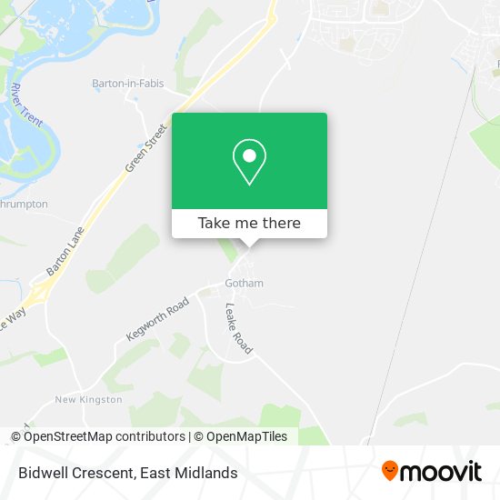 Bidwell Crescent map