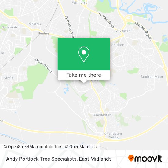 Andy Portlock Tree Specialists map