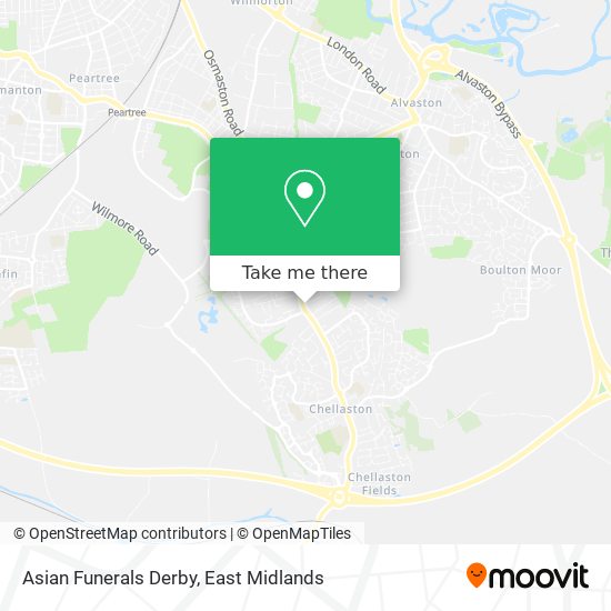 Asian Funerals Derby map